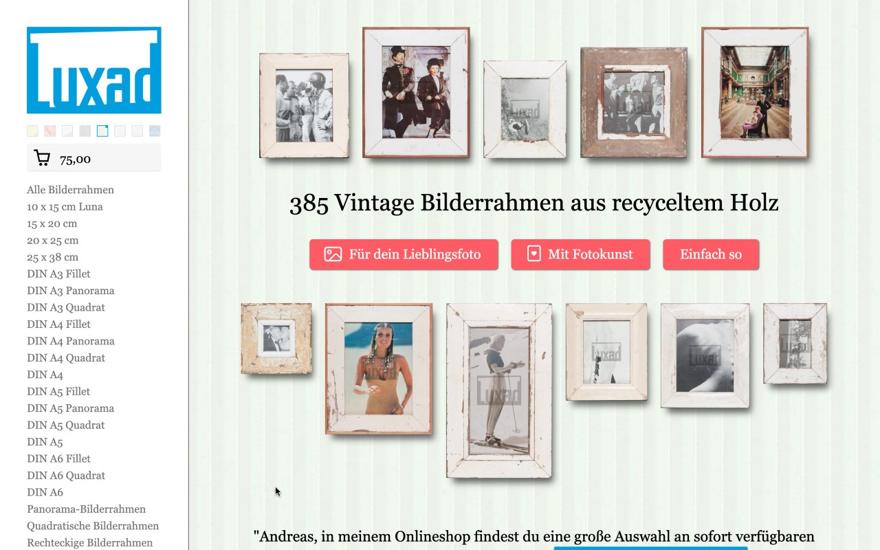 Luxad - Bilderrahmen aus recyceltem Holz