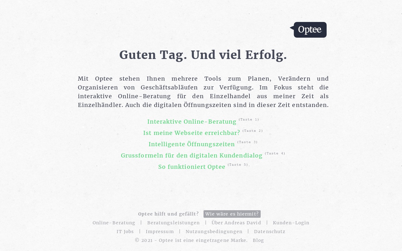 Optee - interaktive Beratung für Einzelhändler